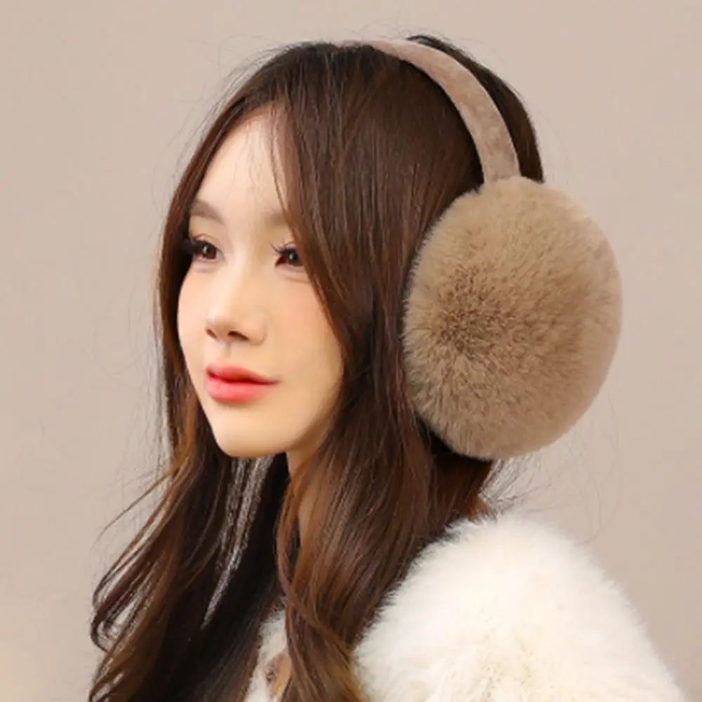 Cute Plush Ear Warmer Collapsible Anti-Freeze Ear Cover Thickening Keep Warm Winter Earmuffs for Women Girls