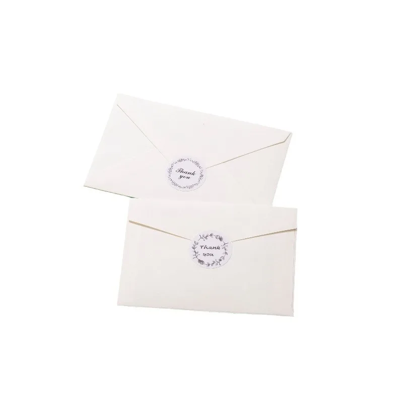 50pcs White Envelope High-grade 120g Paper Postcard Western Style Envelopes for Wedding Invitations Stationery Gift Packaging