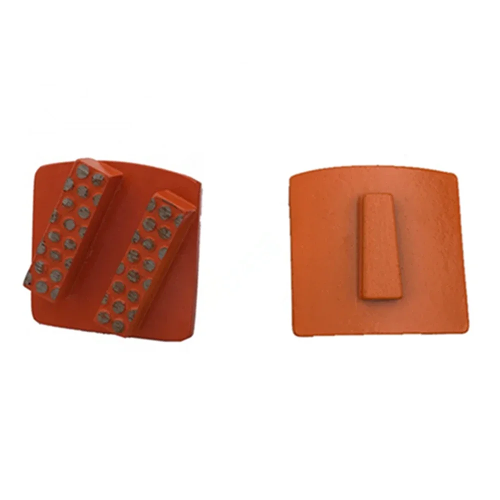 Due segmenti di macinazione grezzi Cuscinetti per pavimenti Redi Lock Shoes Disco diamantato per colla epossidica 9 pezzi