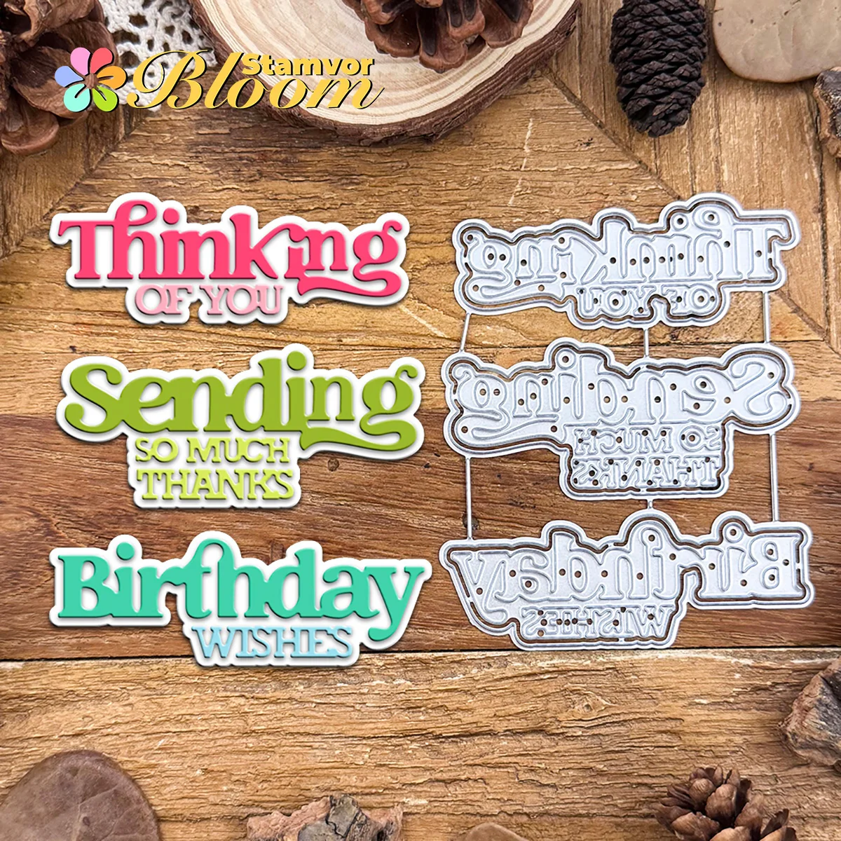 Original básico útil títulos palabras de pensamiento de ti, enviar así que guía troqueles de corte de Metal Scrapbooking grabado decorativo