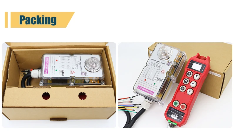 6 Button Single Speed  Industrial Wireless on off Radio Concrete Pump Truck Radio Remote Control With Identification Card