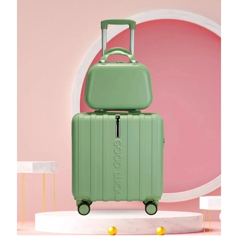 

Mini Suitcase Set Lightweight 18'' 20'' Inch Boarding Carry-on Suitcase Universal Wheel Silent Luggage Small Trolley Case