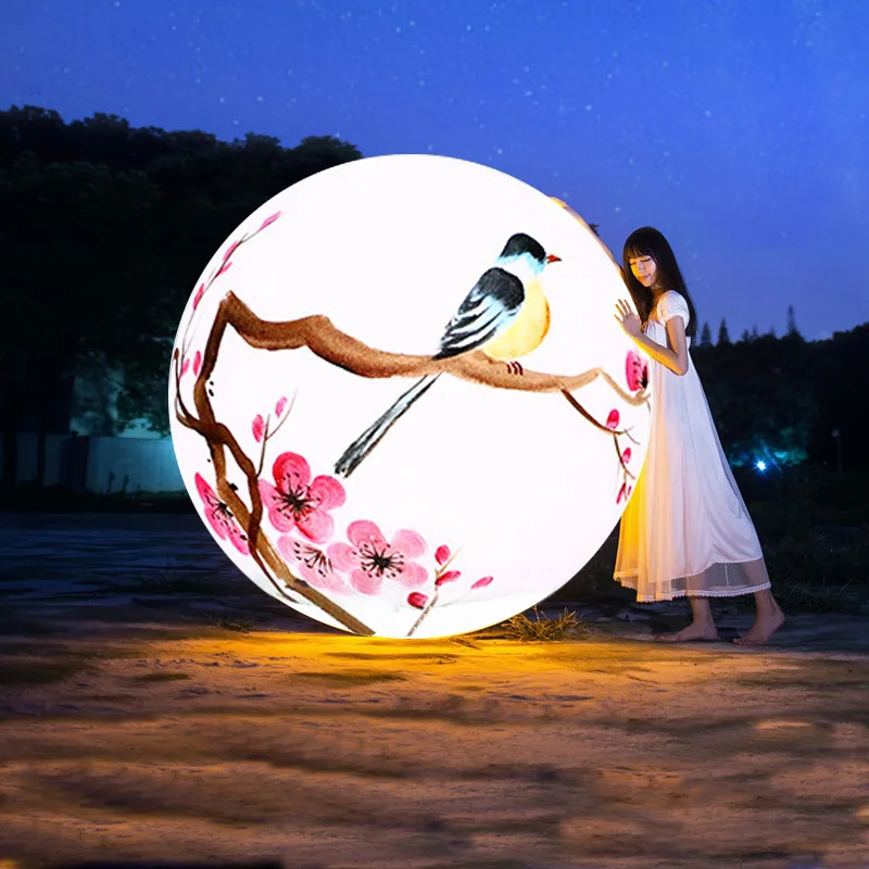

Painted ball light, colorful remote control color-changing outdoor waterproof activity decorative colored hand-painted luminous