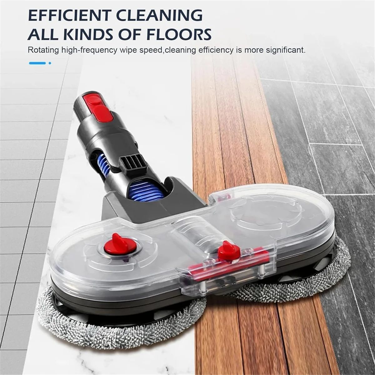 Mop Head ATTACHMENT สําหรับ Dyson V7 V8 V10 V11 V15,มอเตอร์หมุนคู่ 6 ชิ้นล้างทําความสะอาดได้ Mop Pads