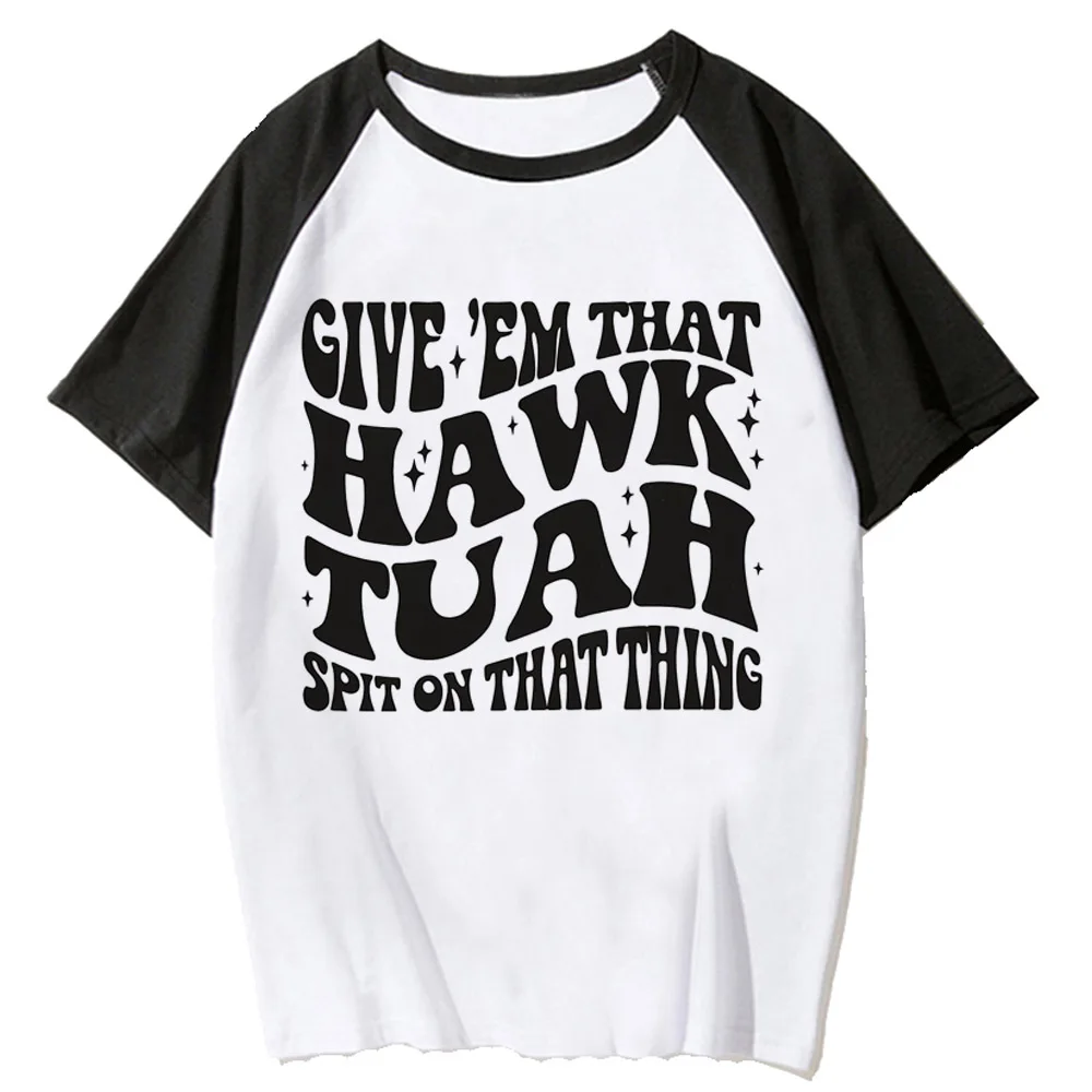 Hawk Tuah top women anime comic funny tshirt girl manga streetwear funny clothes