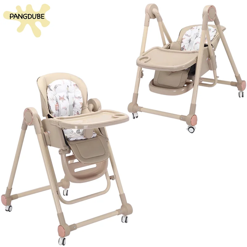 PANGDUpun2-en-1 Chaise Haute pour Bébé, pour l'Alimentation, Multifonctionnelle, à Bascule, pour