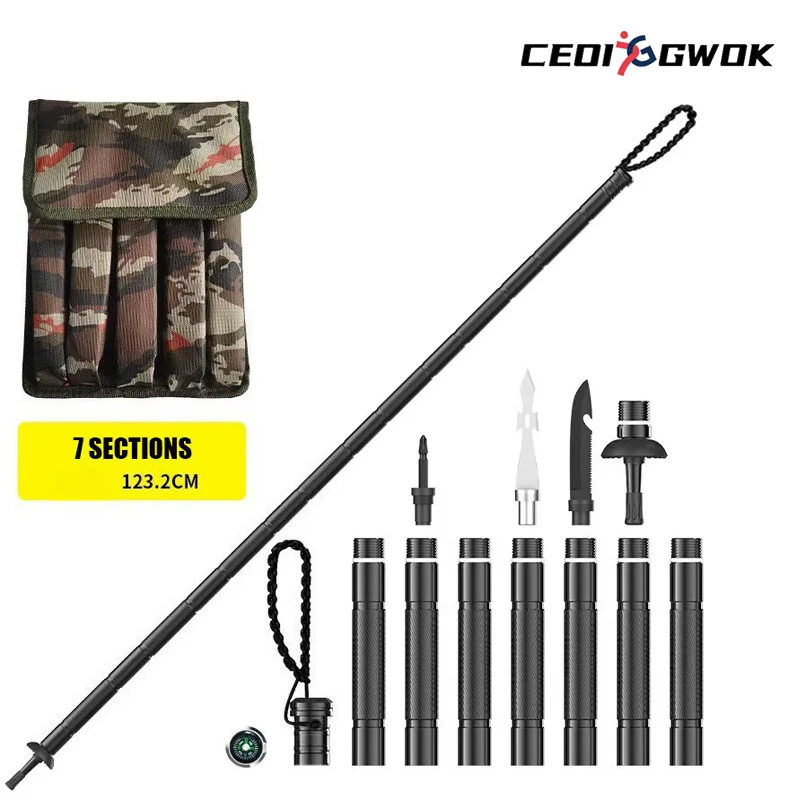 batons-de-marche-ceoi-gwok-multifonctionnels-en-alliage-d'aluminium-telescopiques-anti-chute-pliables-ensemble-d'outils-de-randonnee-en-plein-air