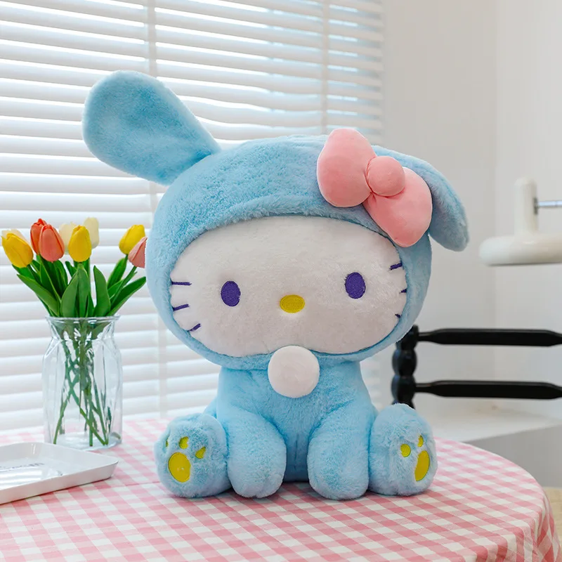 Sanrio nuevo lindo conejo gatito gato peluche juguete grande HelloKitty muñeca Kawaii peluche juguete niños cumpleaños regalo de Navidad