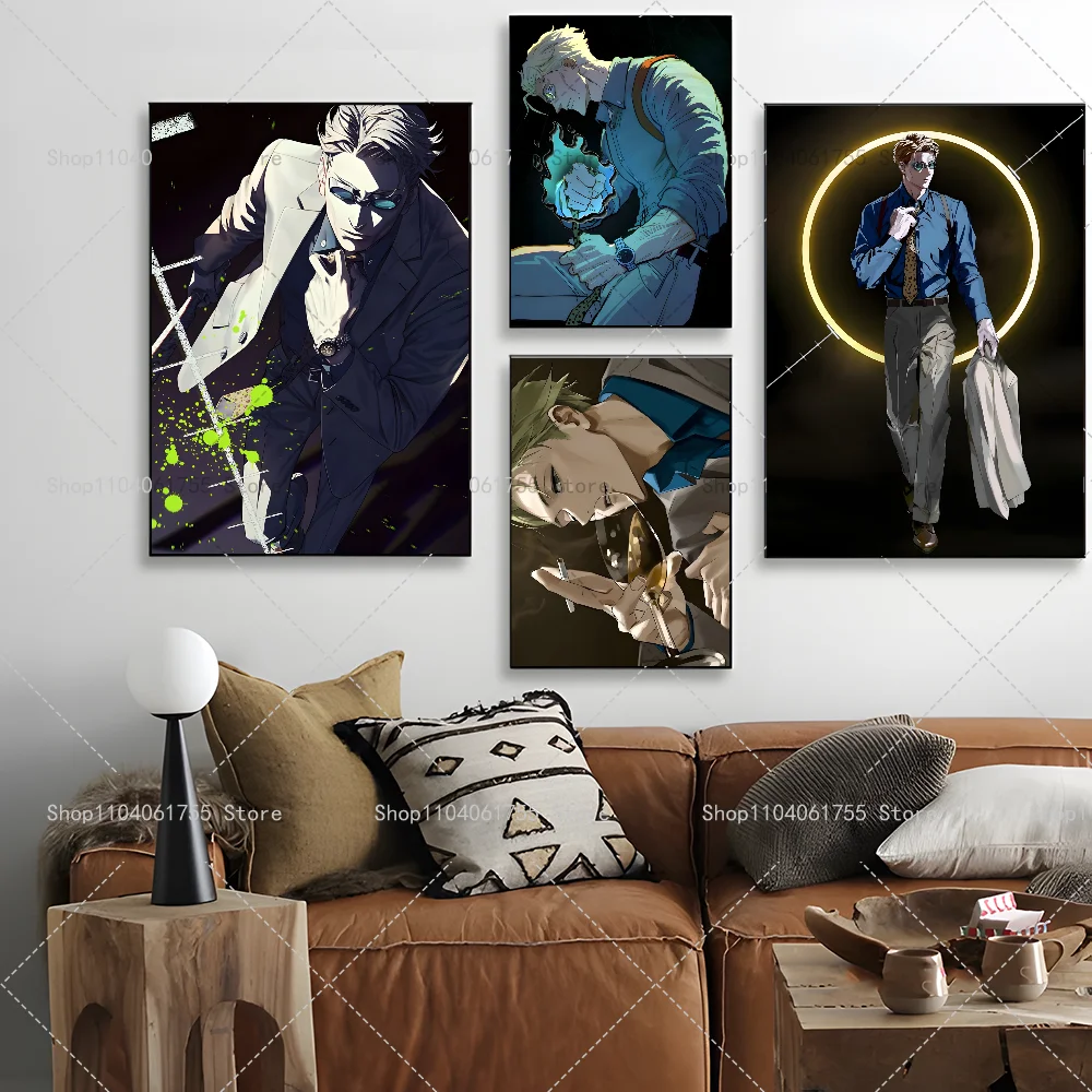 1PC Anime Jujutsu Kaisen Nanami Poster Self-adhesive Art Waterproof Paper Sticker Coffee House Bar Room Wall Decor