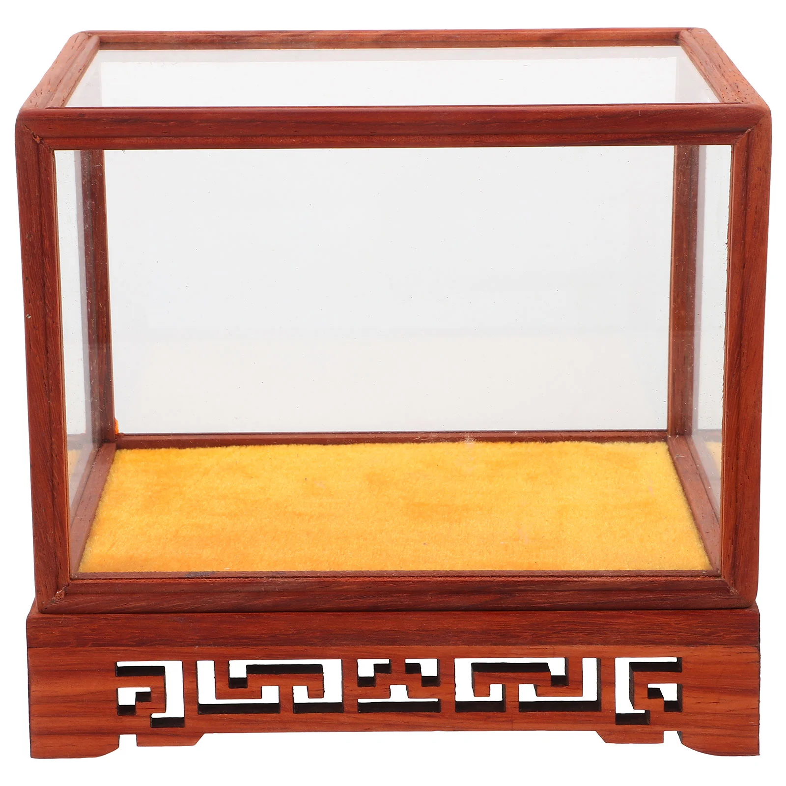 

Transparent Display Box Glass Figurine Holder Desktop Case Craft Model Boxes for Collectibles