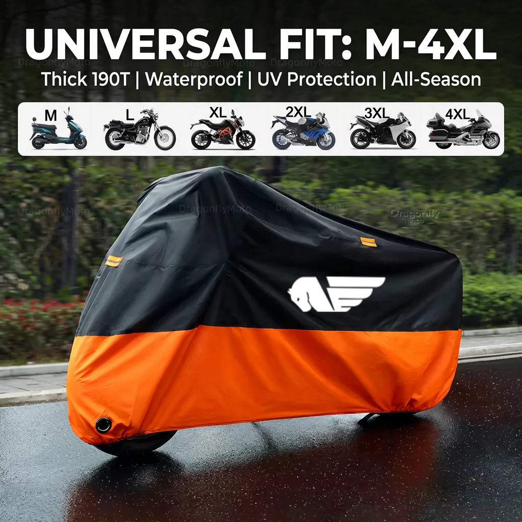 For Buell XB9/R XB12/R/XT XB9S XB12S XB12Scg Ulysses 1125CR 1125R Motorcycle Cover Thick 210D Waterproof Outdoor Uv Protective