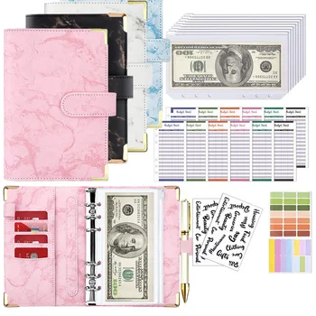 Budget Plan Notebook A6 Cash Envelope Saving Money 6 Holes Binder for Financial…