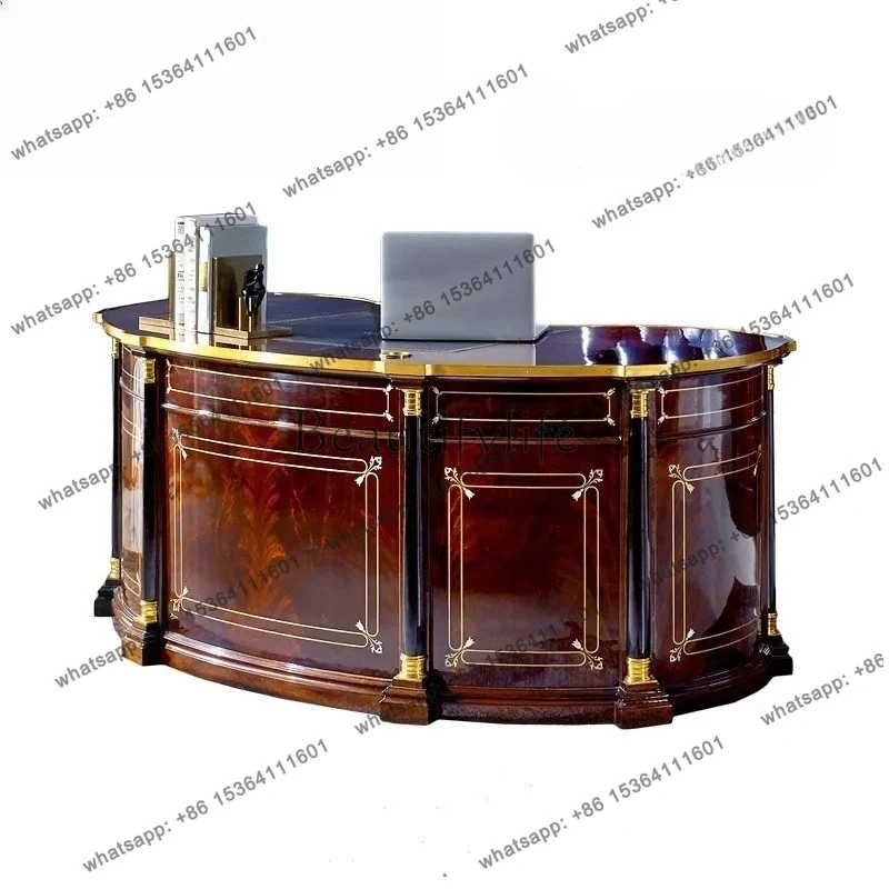 European-style writing desk, home villa, new Chinese classical designer model, high-end fashion