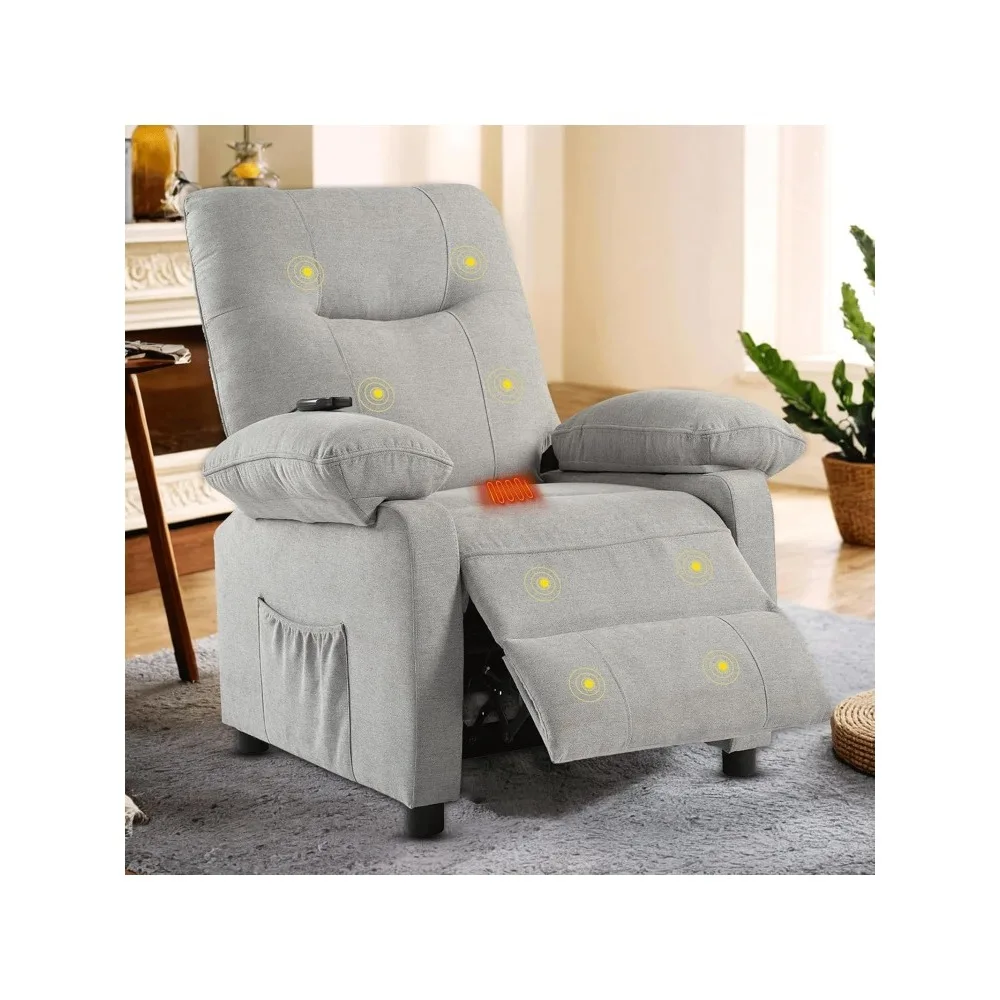 가열된 게으른 소년 안락 의자 의자, 작은 공간 성인을 위한 전기 좌석 등받이 전원 안락 의자 의자 마사지 로커