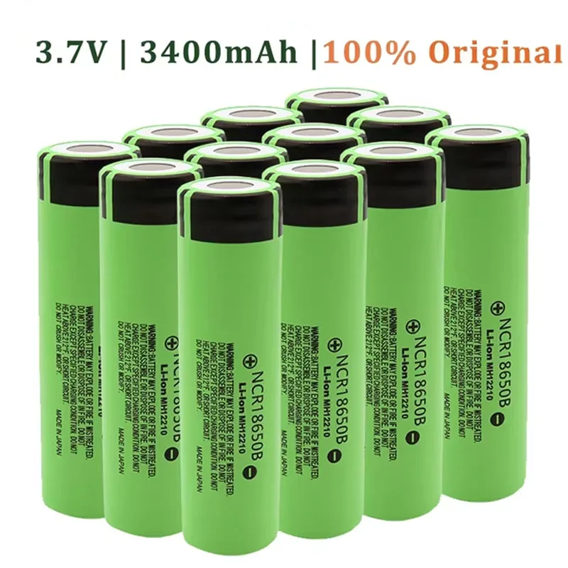 1-20PCS 34B Actual Capacity Original 18650 Battery 3.7V 3400mah Lithium Rechargeable Batteries 18650 Cells Li-ion Bateria