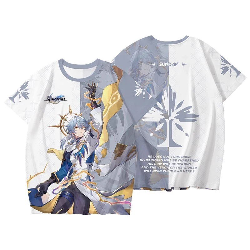 

Jingliu Honkai Star Rail 3D Print T-shirts Summer Men Women Short Sleeve Crew Neck TShirt Harajuku Y2k Anime Top Cartoon Clothes