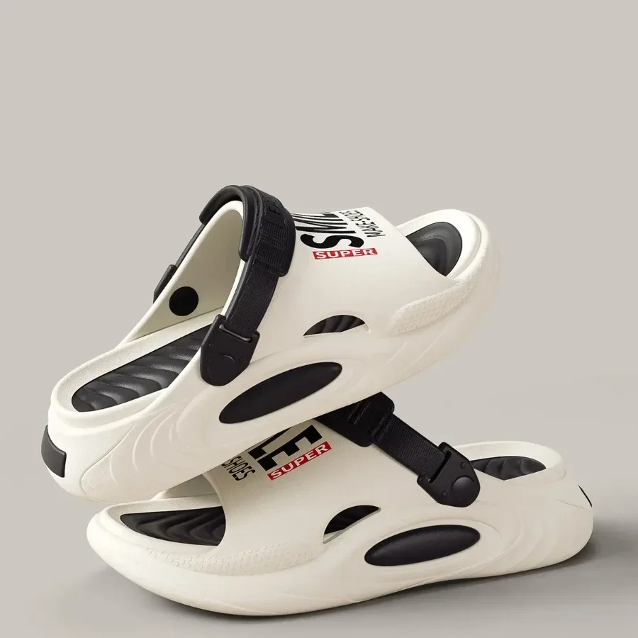 2025年新作 メンズ 厚底 サンダル 夏 ビーチサンダル 浴室用 滑り止め スリッパ ソフトサンダル 超軽量 レターシューズ メンズ スリッパ サンダル