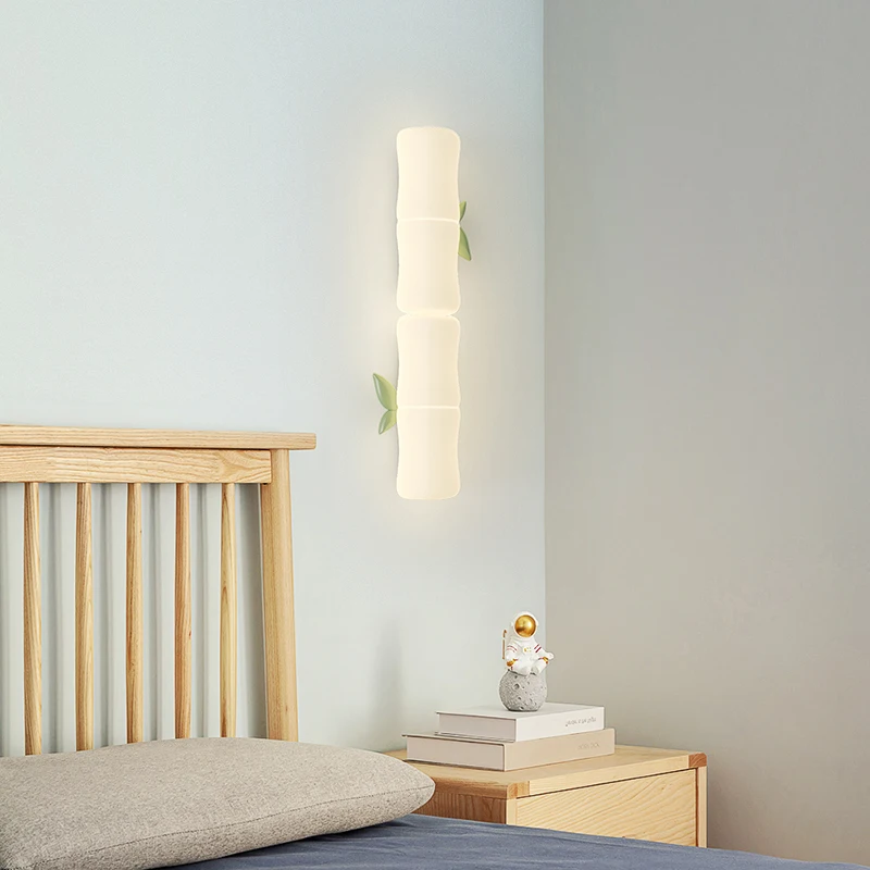 Imagem -05 - Lâmpadas de Parede de Quarto Infantil Macaco Panda Bambu Luz Led Interior Menina Menino Crianças Quarto Cabeceira Luzes Noturnas Vivendo Quarto