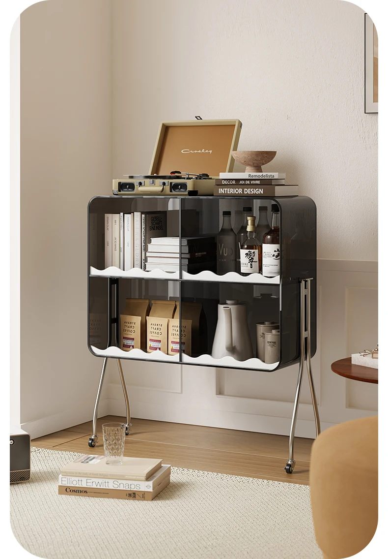 

Acrylic mobile rack storage cabinet