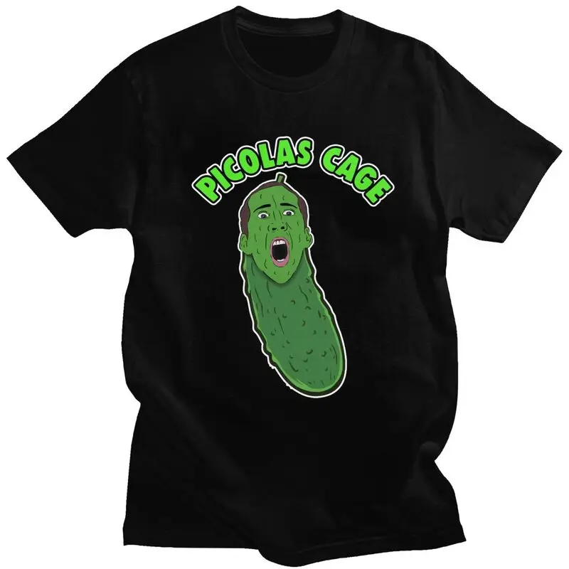 Custom Picolas Nicolas Cage Meme Tshirts for Men Short Sleeve T Shirt Cool T-shirt Slim Fit Pure Cotton Tees Gift Idea