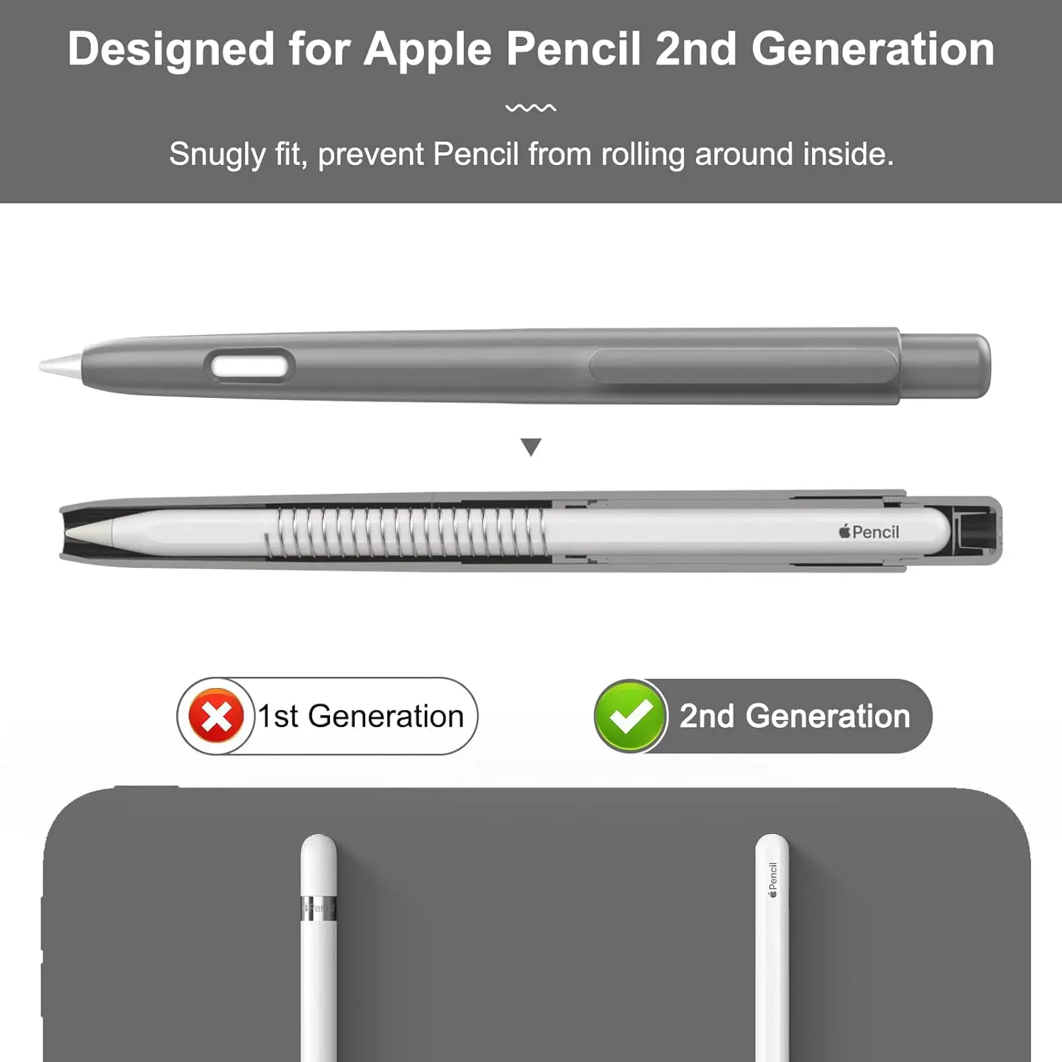 MoKo Holder Case for Apple Pencil 2nd Generation,Retractable