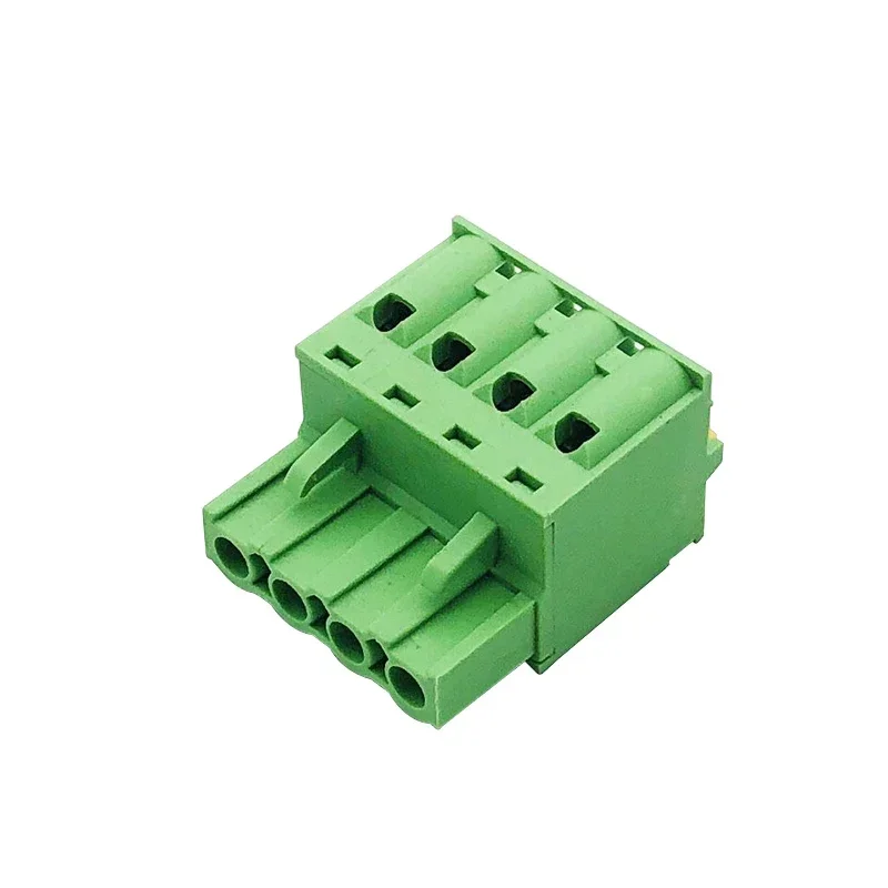 Wire connector 10pcs Screw-free 2EDGKD-5.08mm plug-in PCB terminal spring press plug green connector