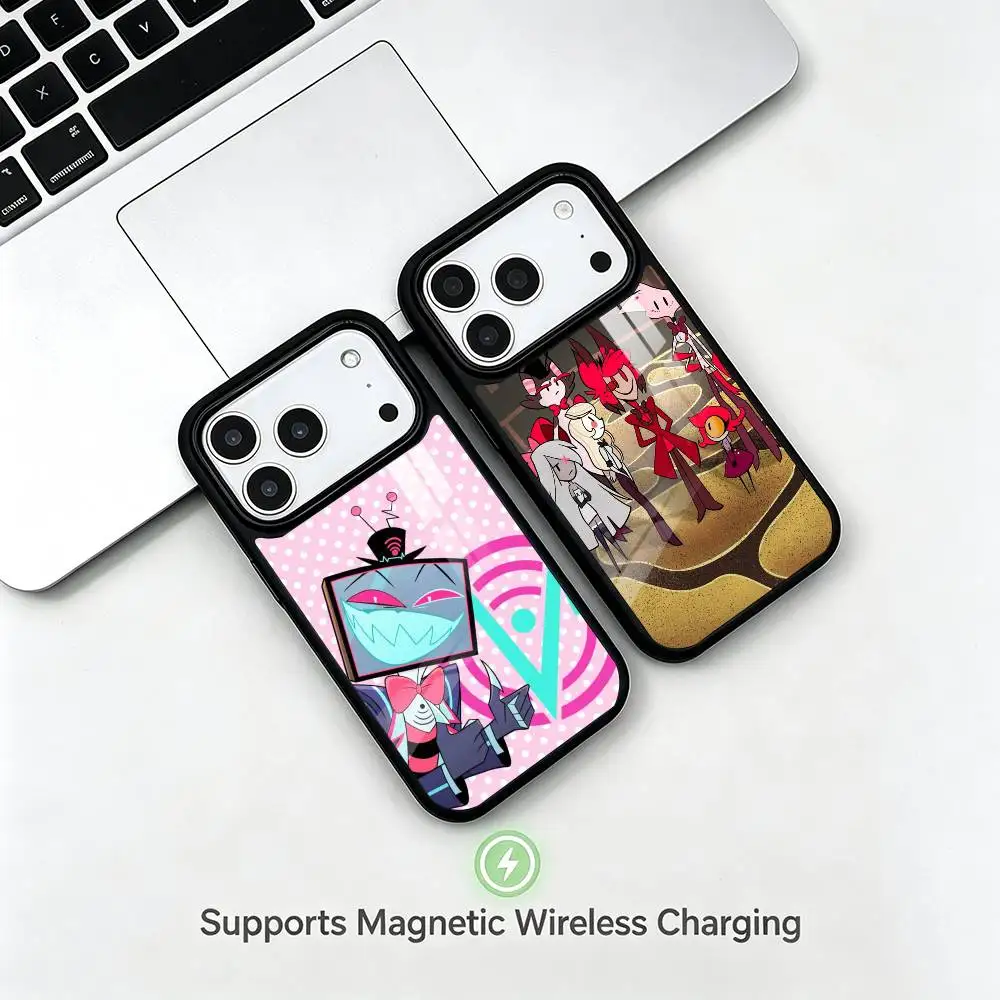 Popular Hazbin H-Hotel  Phone Case For iPhone17,16,15,14,13,12,11 Plus,Pro Compatible with magnetic wireless charging
