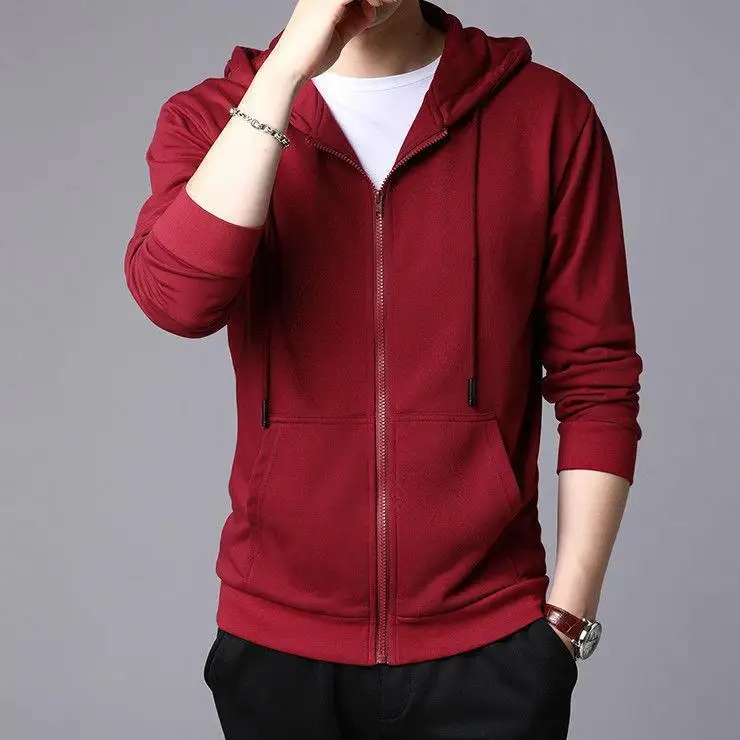 New Men\'s Hoodies Sweatshirts Zipper Hoodie Men Sweatshirt Solid Color Man Hoody Sweatshirts For Male