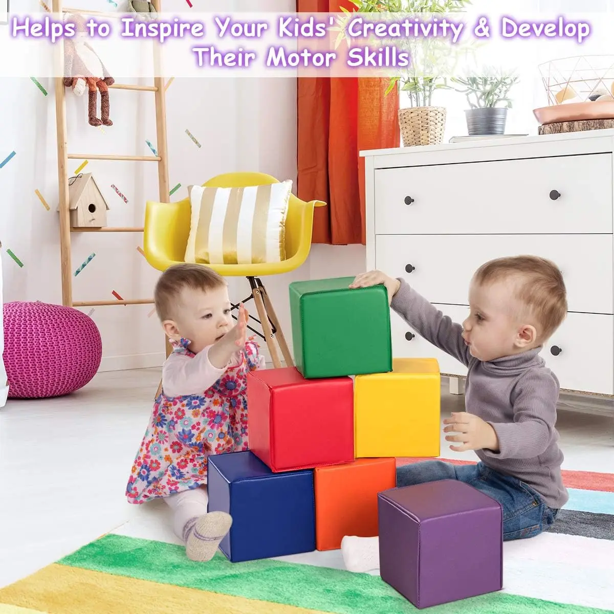 Blocs souples, ensemble de jeu en mousse pour tout-petits, pour un jeu et une construction actifs en toute sécurité, grimpeurs d'intérieur, ensemble de jeu empilable, jouets d'apprentissage pour T