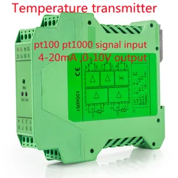 3 wire 4 wire RTD Pt100 Temperature Sensor 0-10v 4-20ma pt100 Temperature Transmitter