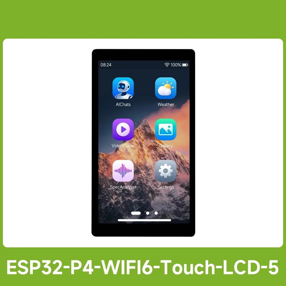 Waveshare ESP32-P4-WIFI6 5-inch Development BoardIntegrated Audio Input/output Module For AI Interaction And Voice Control