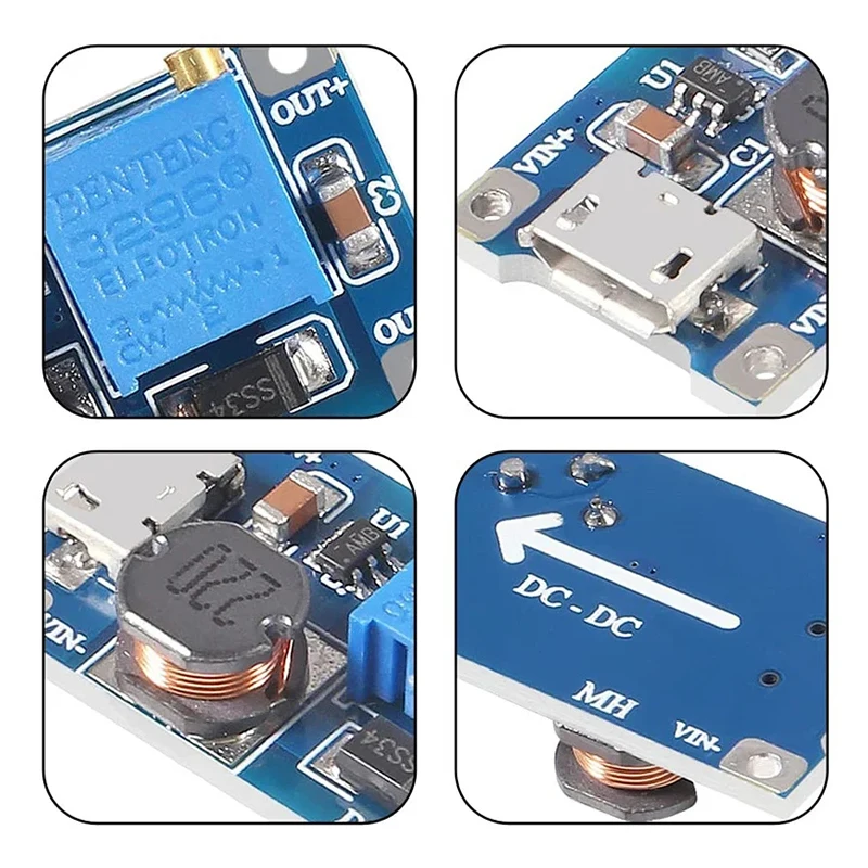 1-5PCS Mt3608 Micro DC-DC Boost Converter 2A ปรับ Step Up โมดูลแรงดันไฟฟ้า 2 V-24 V ถึง 5/9/12/28V สําหรับ Arduino