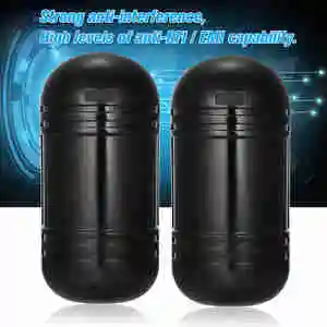 Wired Dual Beam Photoelectric Infrared Sensor Barrier Detector 100M Alarm Tamper Alarm Output for Park Courtyard Gate Door