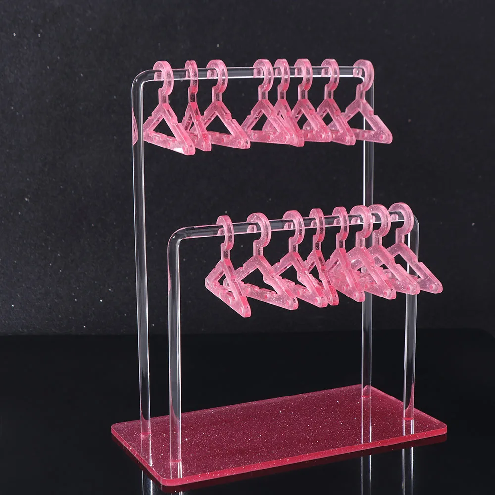 

Jewelry Organizer 16pcs Hangers Shaped Jewelry Holder Detachable Acrylic Dangle Earrings Display Racks Transparent Stable