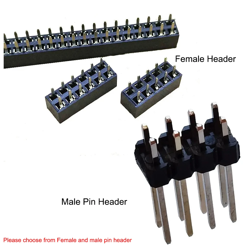 10 sztuk 2.54mm Ph5.0 krótki profil dwurzędowy prosty 2x3P/5P/6P/10P/12P/20P/40P Rohs złoty Pcb męski żeński złącze pinowe