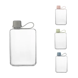 Square Water Bottle 500Ml Portable Flat Drink Cups Slim Cold Flask Sports Water Bottle Summer Water Flask For Hiking