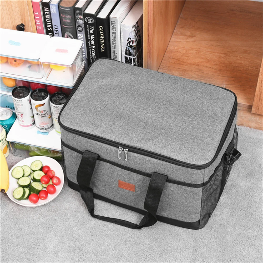 Soft Cooler Bag Thermal Bags with Hard Liner Large Insulated Picnic Lunch Bag Box for Camp Travel Family Outdoor Activities