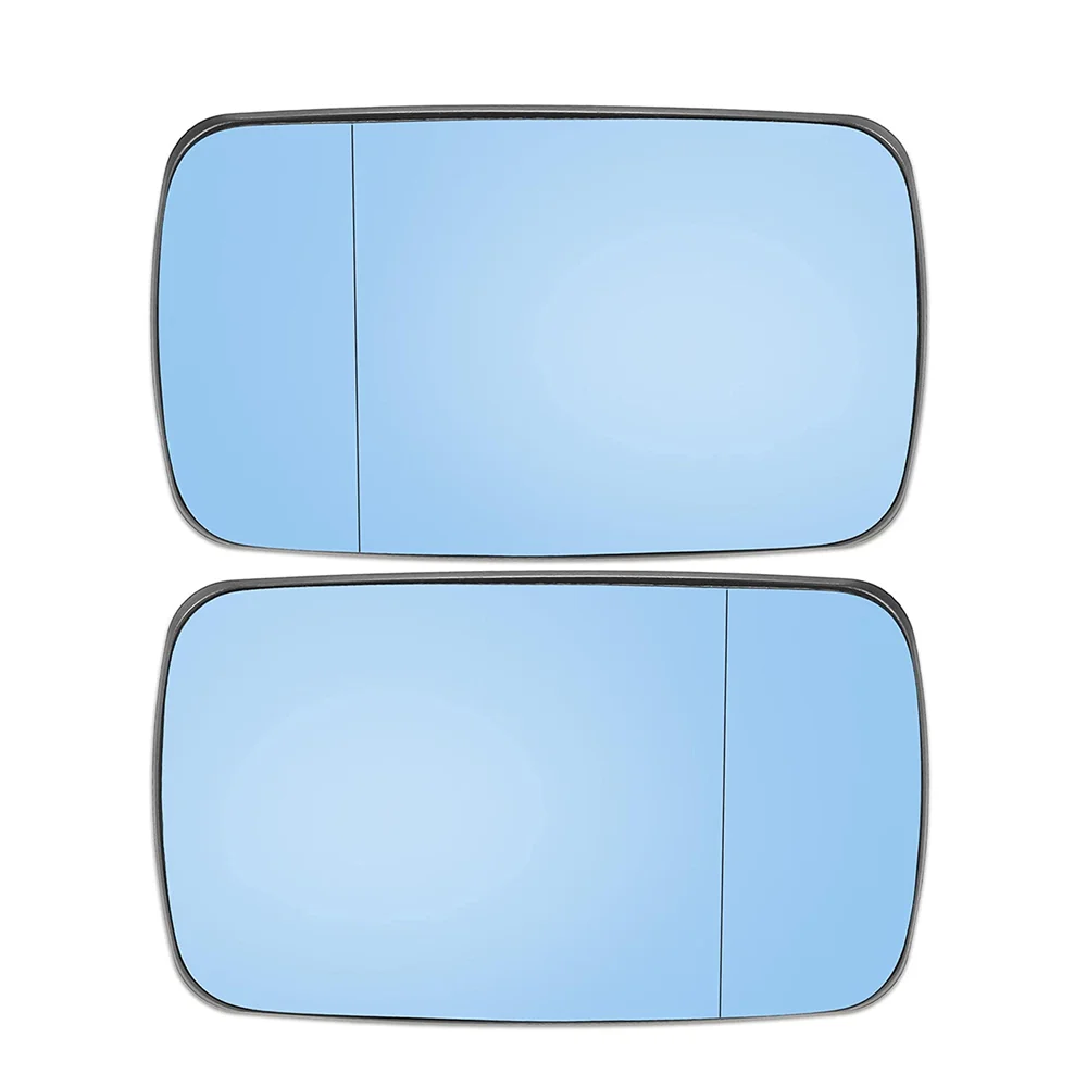 

Left Right Rear View Lens Split Mirror Heated Glass Blue Rearview for BMW E46 Sedan 1998-2006 51168250438 Rear View Mirror