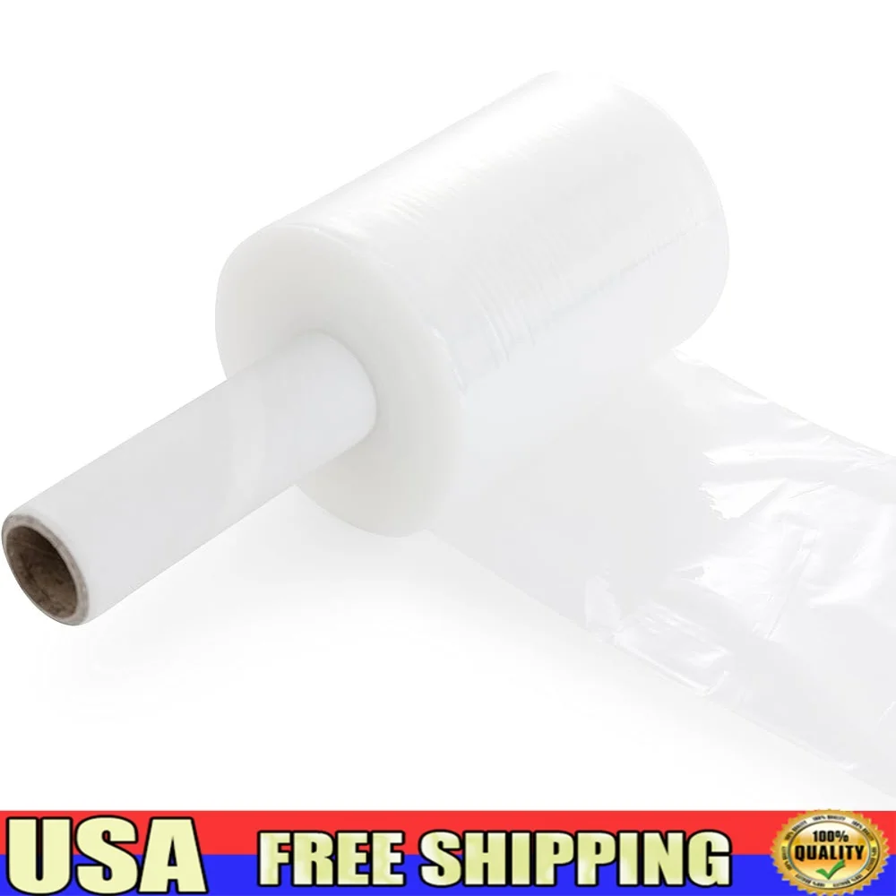 

Heavy Duty Stretch Wrap 5"x1000' Self Adhering Plastic Wrap Moving Packing Bundling Shipping Easy Use Durable Protection