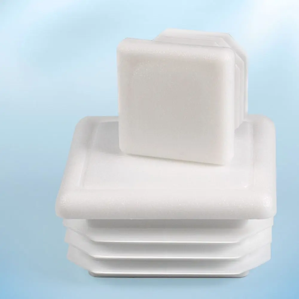 10 Pcs Rectangular Furniture Feet End Blanking Insert Pads Table Chair Leg Tube Tip Caps Plugs Plastic Home Floor Protector
