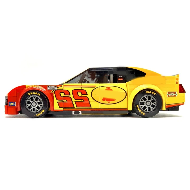 MOC-275661 race track car model, comes with stickers, 293 pieces, fun birthday toy, holiday gift for Christmas and New Year