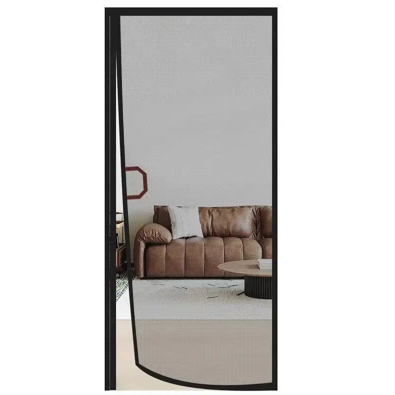 Invisible Fiberglass Door Screen Curtain, Self-Adhesive No Drill, Magnetic Auto Close Anti-Mosquito Mesh for Home Bedroom