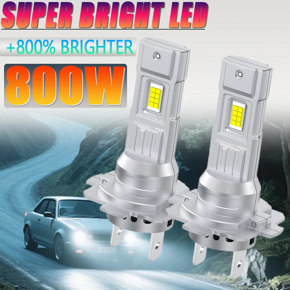 

H7 LED High Power CANBUS Headlight Bulbs 1000000LM Wireless Car Headlamp Fog Lights 9084 CSP Car Lamp Safe Driving Cut-off Line