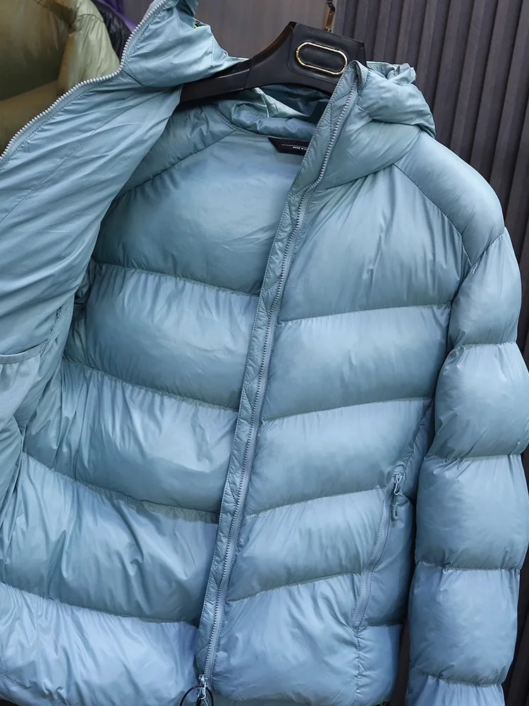 

Explosive Trendy Couple's High Fluffy Lightweight Warm Hooded Cotton Jaet Windproof Waterproof Cotton Coat Men's Women's