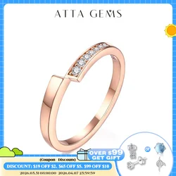 ATTAGEMS D Color Classic 1.6mm Moissanite Ring for Women 925 Sterling Silver Passed the Diamond Tester Wedding Ring  Engagement