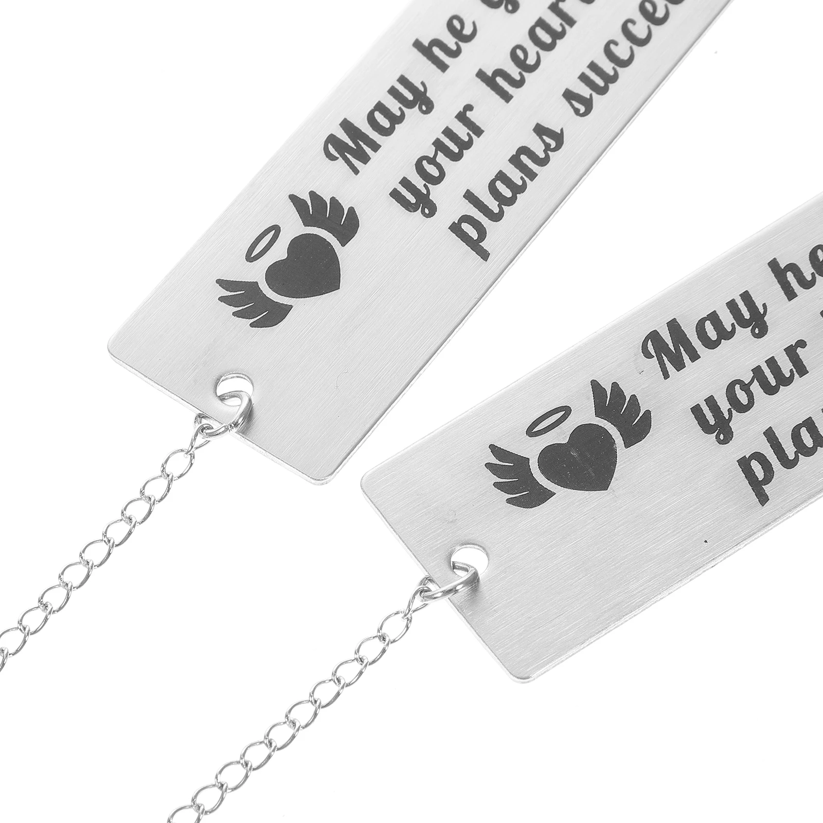 

2pcs Metal Bookmarks Stainless Steel Gifts for Family Festivals Page Markers Book Lovers Reading Accessories