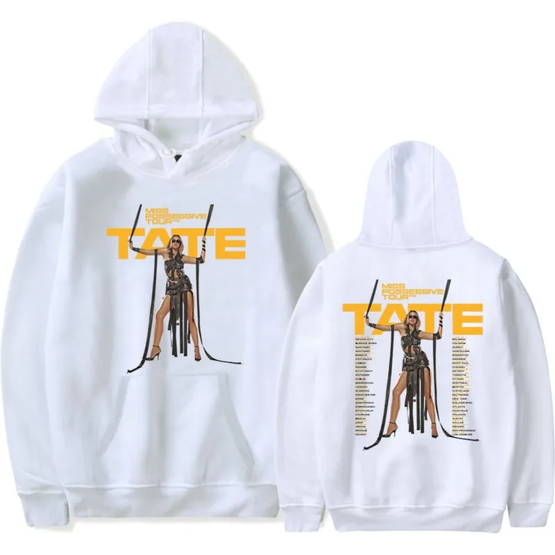 Tate McRae 2025 MISS POSSESSIVE TOUR Cozy Hooded Streetwear Sweater Unisex Stylish Pullover Apparel Fashionable