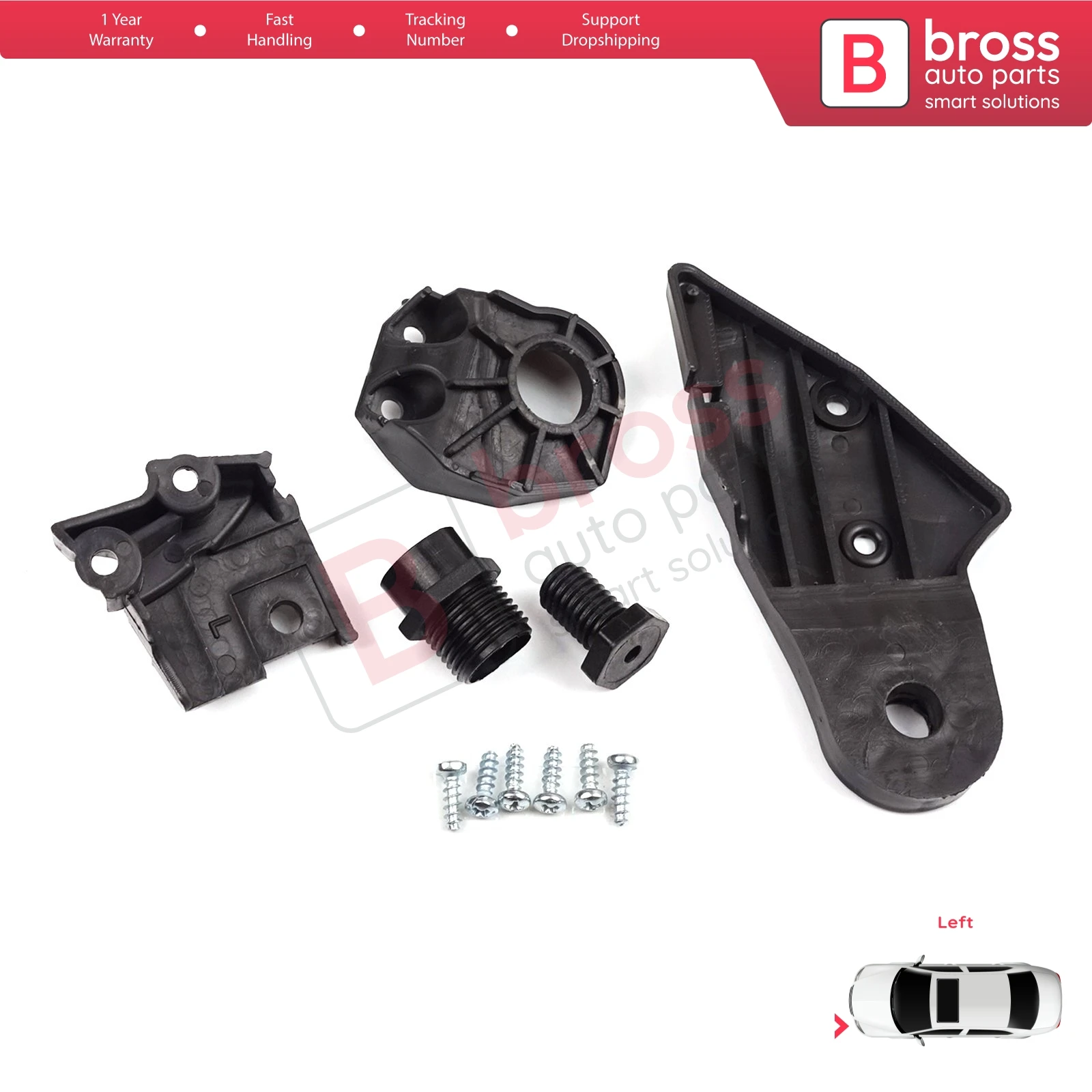 

BHL514 Headlight Holder Mount Repair Bracket Tab Set Left Side for Mercedes C Class W204 S204 C204 2007-2014 CL203 A2048201114