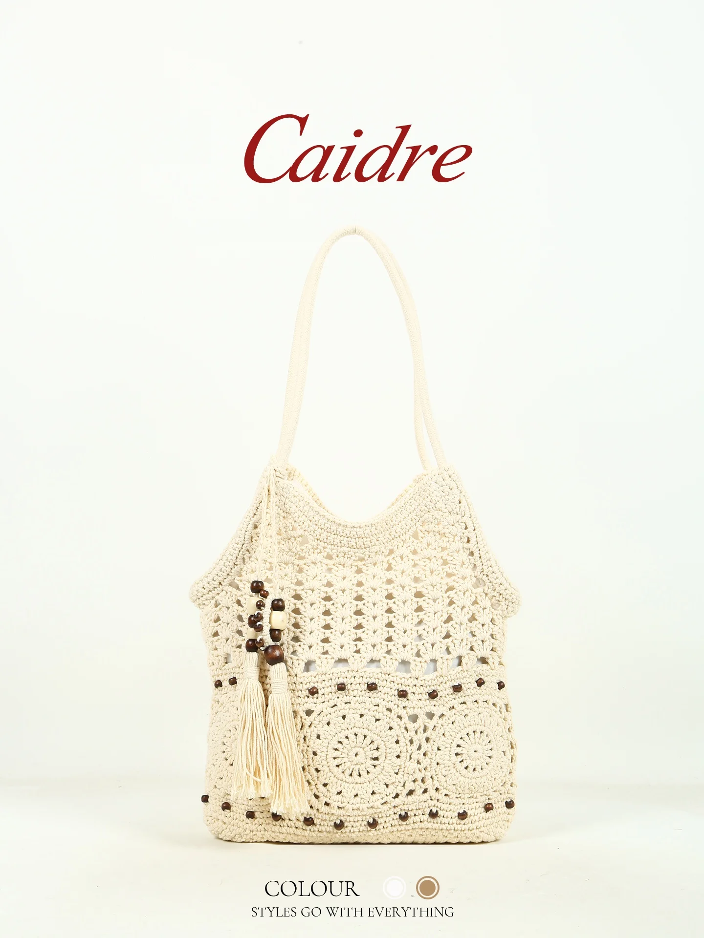 

New Arrival 59 Return Difference Lazy Crochet Woven Tote Hollow out Commuter Bag Soft Handbag for Women Summer 2026
