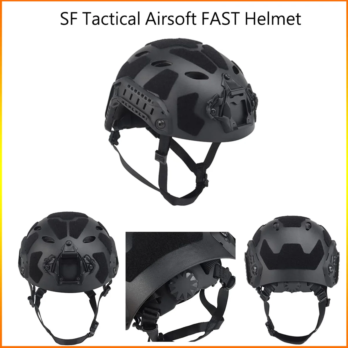 FANDAO Airsoft SF Helmet Set Fast Helmet with Tactical Headset Paintball Goggles and Mask Adjustable Outdoor CS Hunting Gear